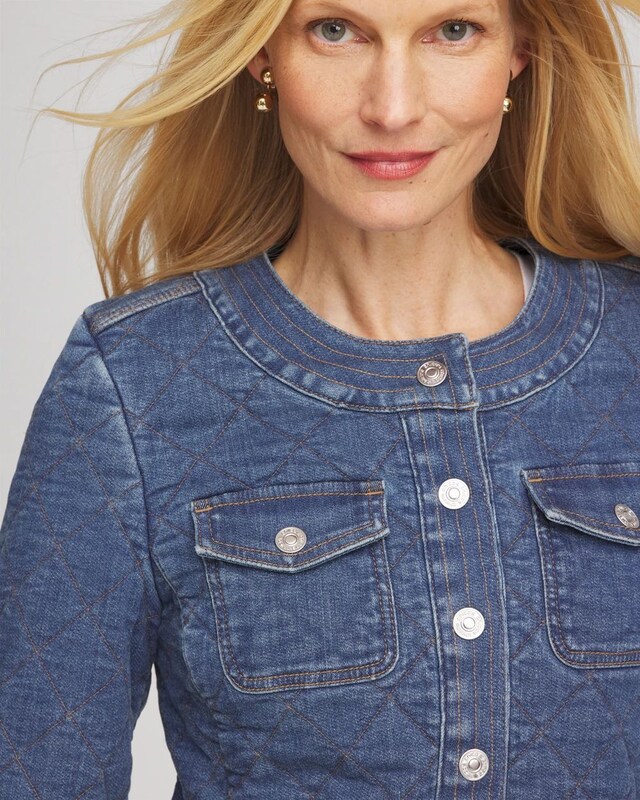 Quilted Denim Jacket - image 4